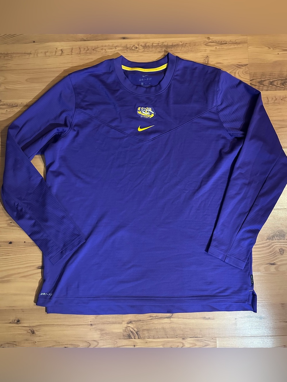 LSU Tigers XL Nike Dri-Fit Long Sleeve Athletic Shirt